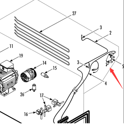 Motor peredam pencairan es asli Thermo King T-880Pro, model 442823