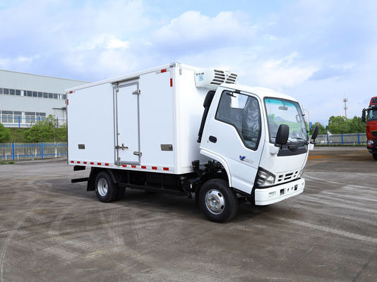 QINGLING ISUZU KV100 100P Truk Berpendingin Untuk Transportasi Makanan Daging Ikan NKR Freezer 5 Ton THERMO KING RV380 Pendingin