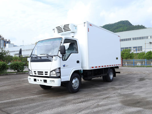 QINGLING ISUZU KV100 100P Truk Berpendingin Untuk Transportasi Makanan Daging Ikan NKR Freezer 5 Ton THERMO KING RV380 Pendingin