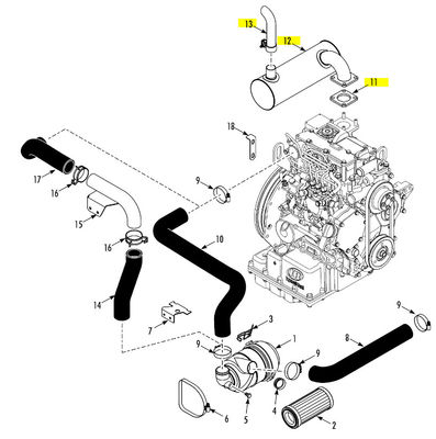 Muffler 130983 Ø38 3E71351G01 3E71352G01 Untuk Unit Pendingin SP THERMO KING