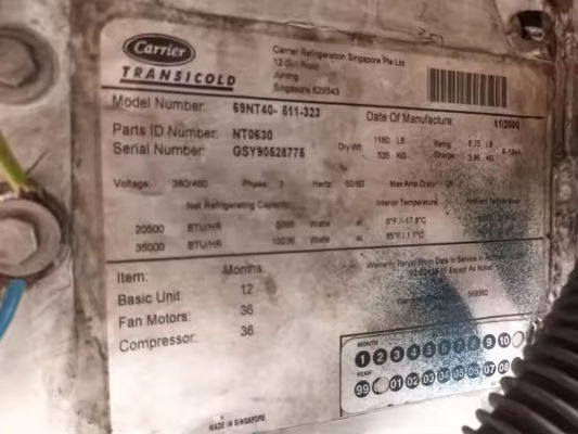 69NT40-511-323 Transformator Carrier Aksesori Bekas Suku Cadang Pendingin