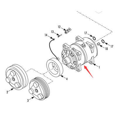 Model kompresor asli 1021118IRM untuk Thermo King RV200