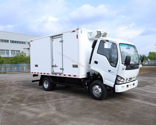 Isuzu 100p Jepang Brand Truck chassis dengan panjang 4,1 meter kotak pendingin dengan unit pendingin THERMO KING RV380V 4X2 Mini 3tons 2 Ton Freezer Pendingin Truck