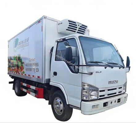 Isuzu 100p Jepang Brand Truck chassis dengan panjang 4,1 meter kotak pendingin dengan unit pendingin THERMO KING RV380V 4X2 Mini 3tons 2 Ton Freezer Pendingin Truck