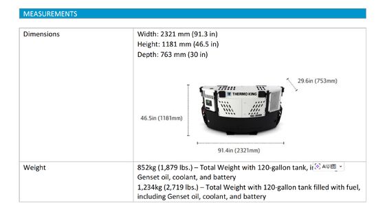 SG3500 THERMO KING mesin diesel kapal generator kontainer unit pendingin listrik pasokan listrik efisiensi bahan bakar yang luar biasa dibuat di pabrik Cina