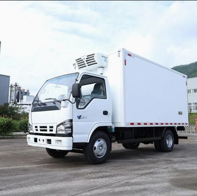 ISUZU QINGLING 600P 6 roda 3 ton Van pendingin dengan unit pendingin THERMO KING model RV380