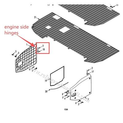 sisi mesin engsel pintu sisi kanan satu set seri T THERMO KING unit pendingin T-600 800 1000 680Pro 880Pro T-1080Pro