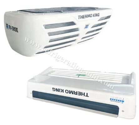 RV580E menggantikan unit pendingin penggerak langsung bertenaga kendaraan C450 THERMO KING dengan kompresor TK16 dengan 2 kipas 24V